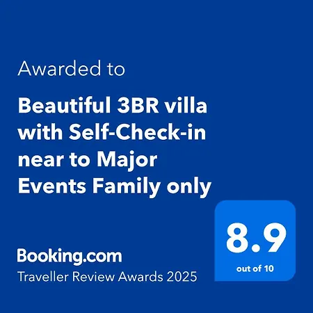Beautiful 3Br Villa With Self-Check-In Near To Major Events Family Only-3
